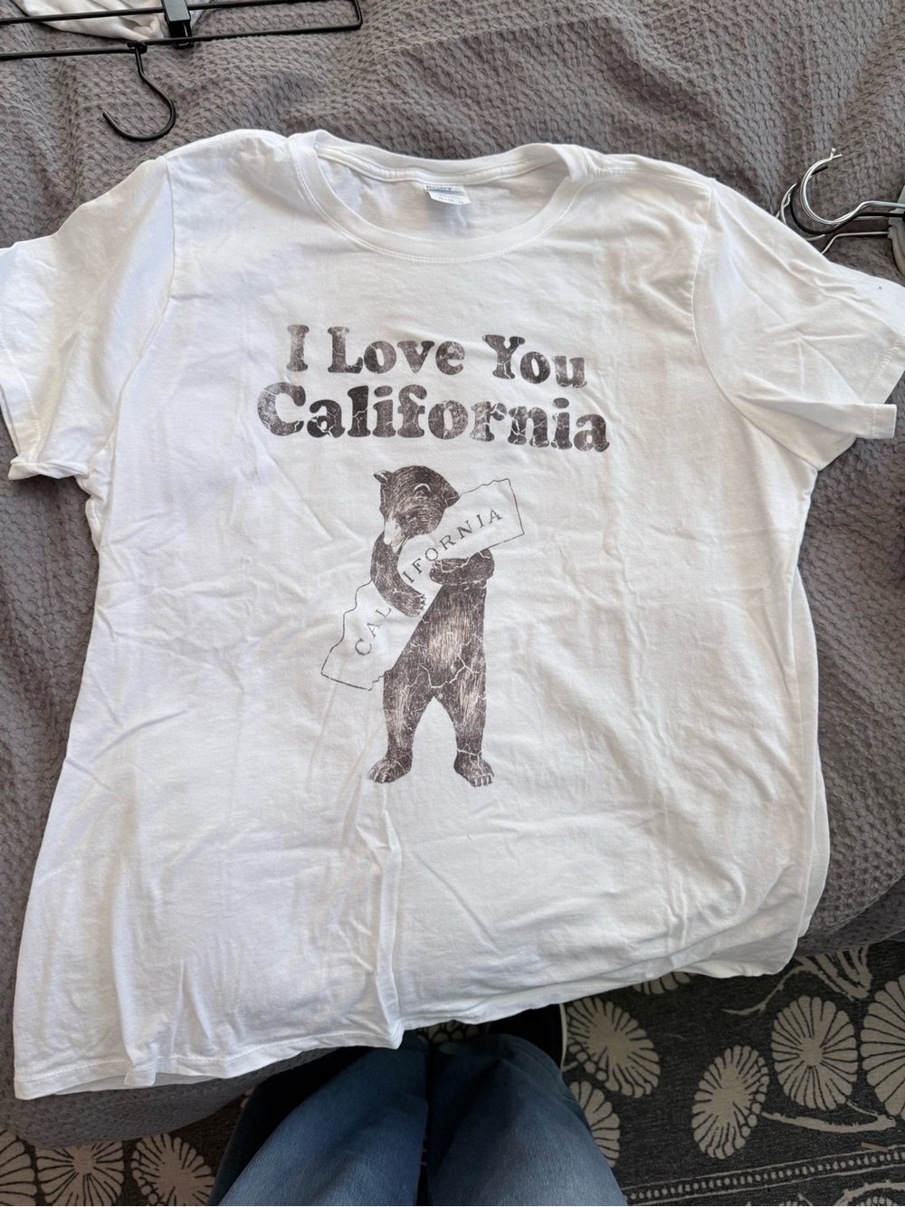 NWOT I Love You California Bear Graphic T-Shirt - White